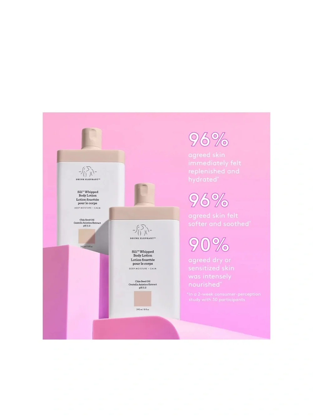 Drunk Elephant Sili Whipped Body Lotion 8oz Deep Moisture Calm Hydrating